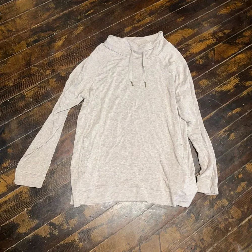 Ugg beige cowl neck cozy loungewear pullover sweatshirt